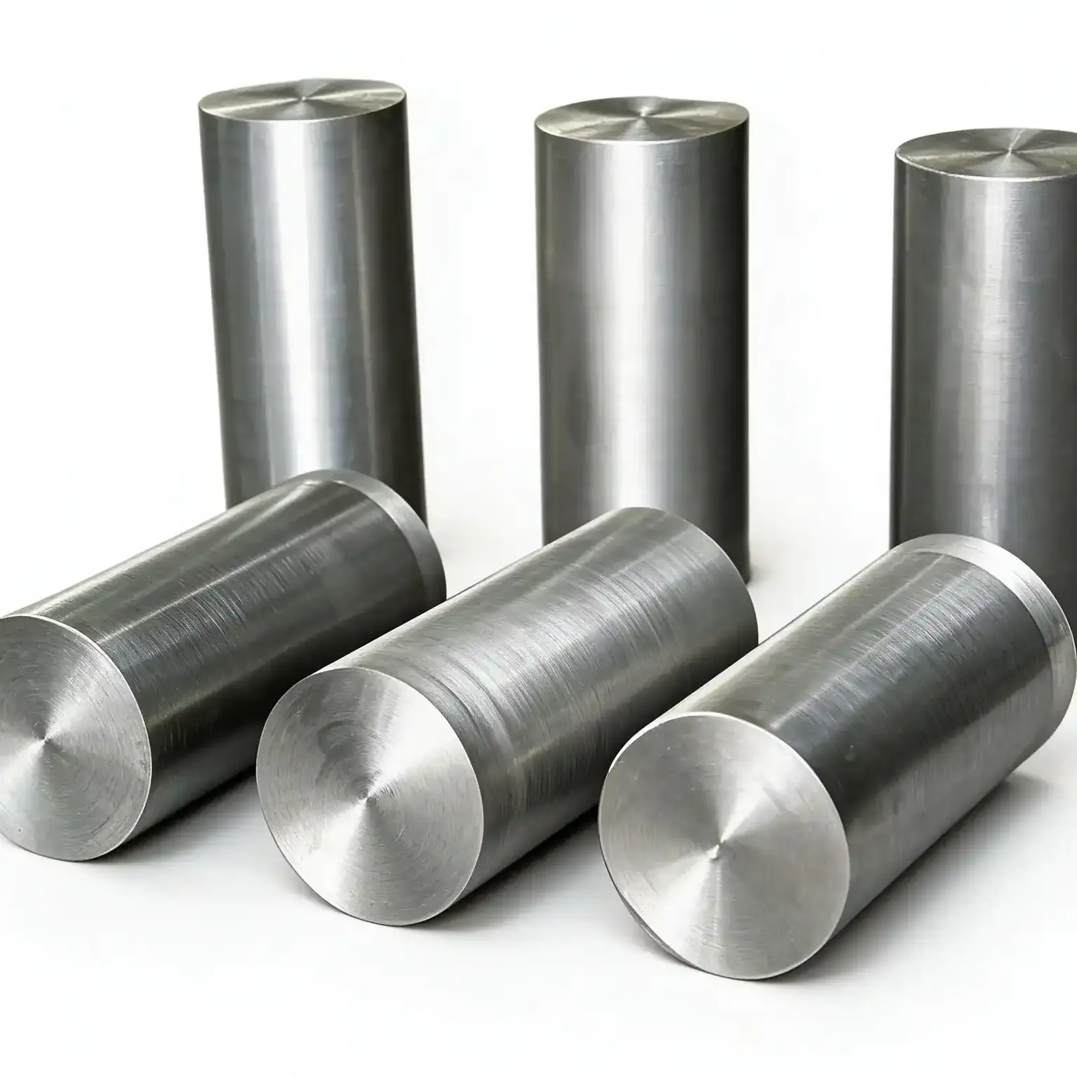 Pure aluminum round bar samples for grade selection