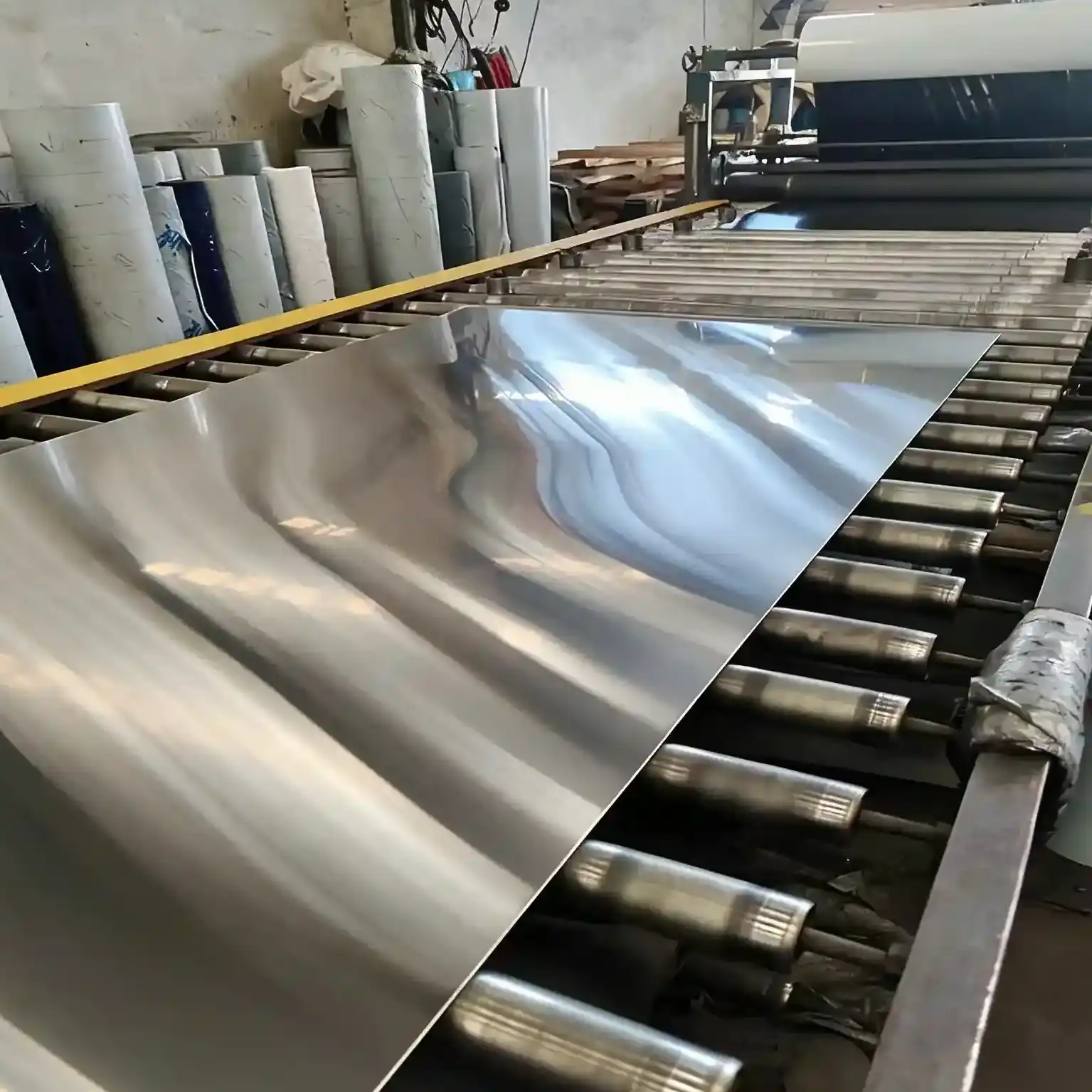 Pure aluminum plate surface treatment for non-ferrous fabrication.