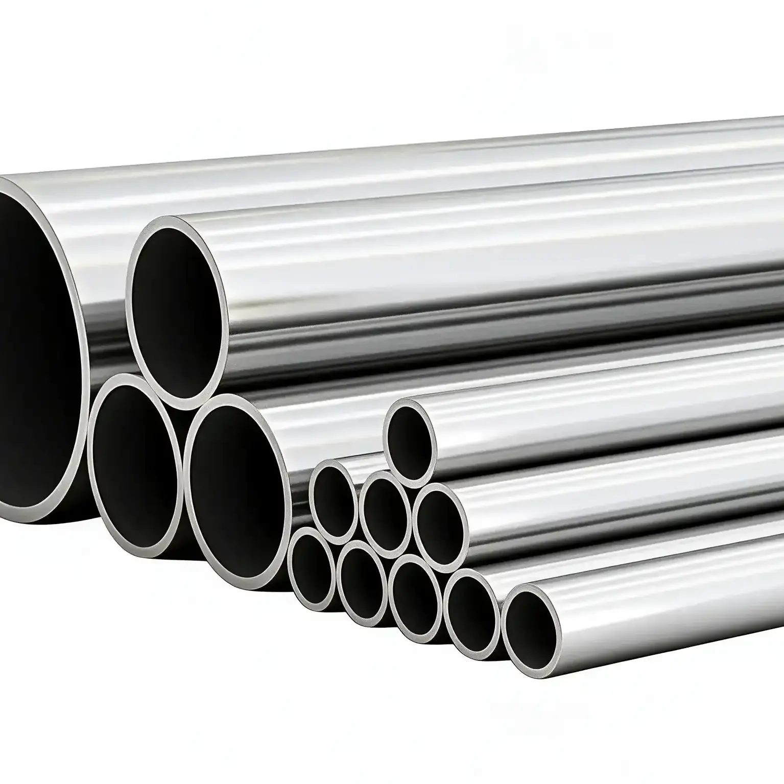 Seamless aluminum pipes and tubes in multiple specifications.