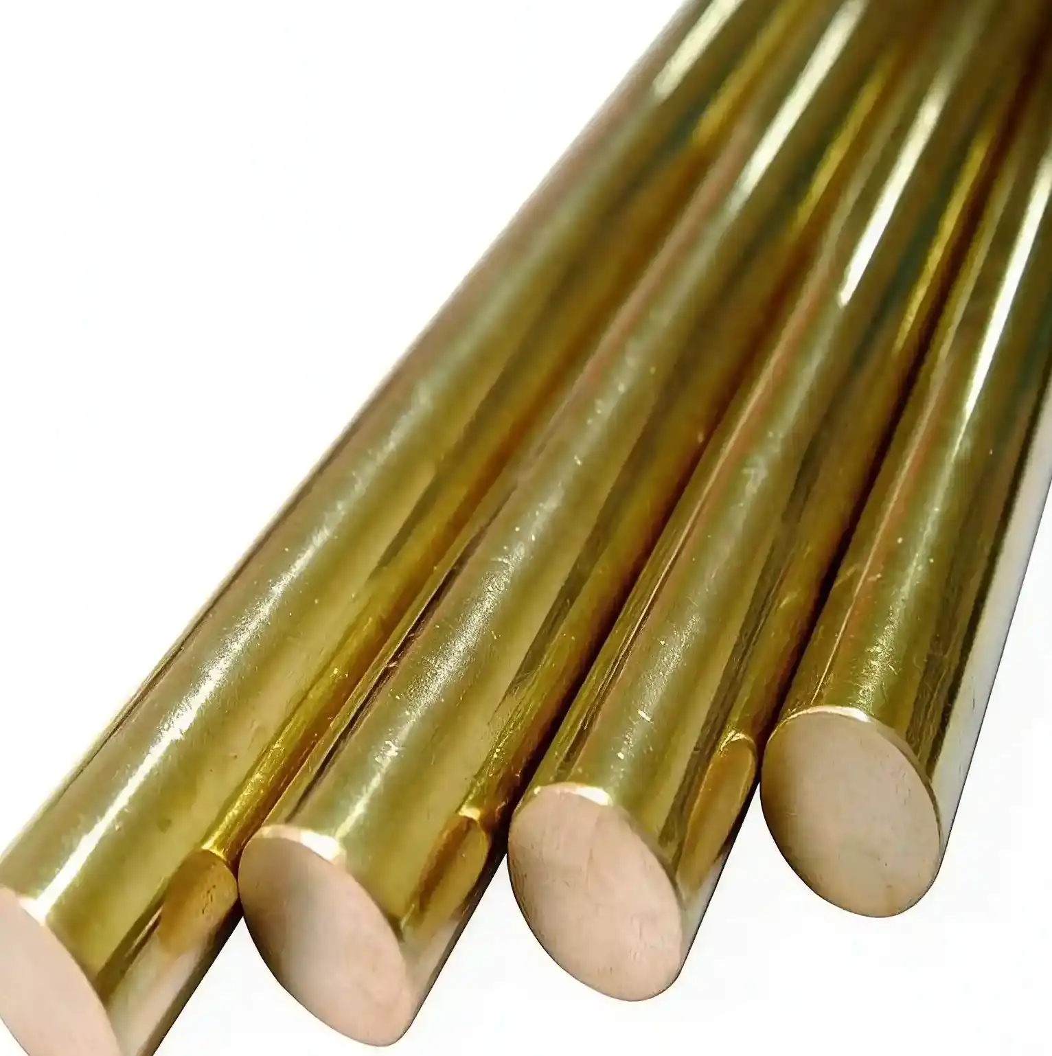 Aluminum bronze solid rods sample with bronze color